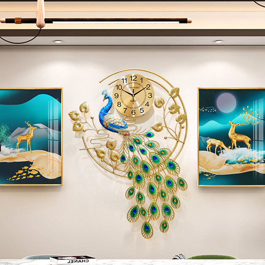 Peacock Clock  - Wall Clock Modern Design Stylish Wall Clock UnusualDecor