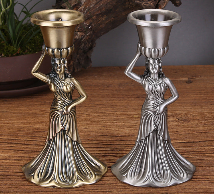 Candleholder -  Santa Maria Bronze and Silver