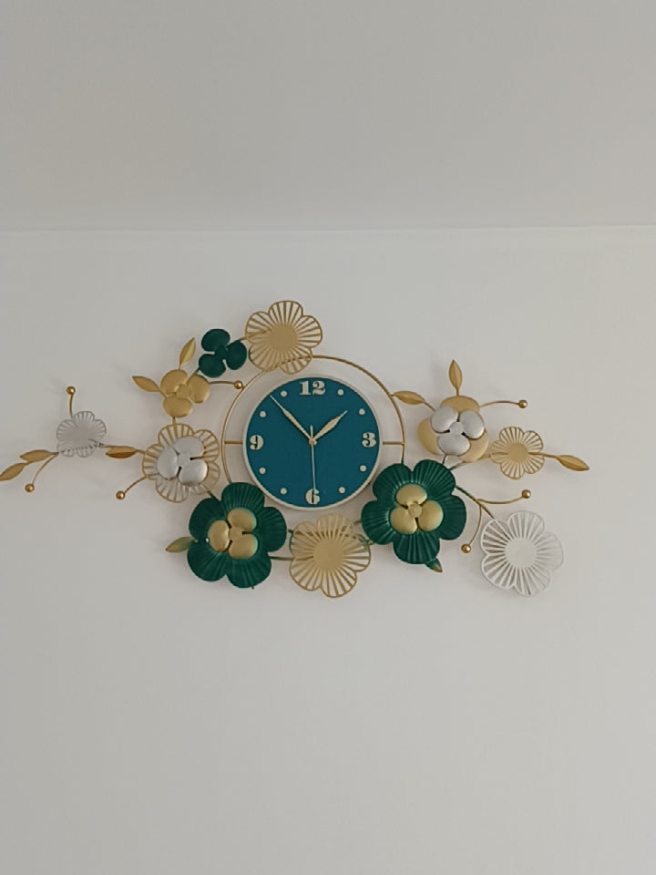 Peacock Clock - Creative Wall Clock Modern Flower Design Luxury Wall Art