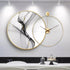 Circle Metal Clock and Circle Crystal Porcelain Wall Hanging