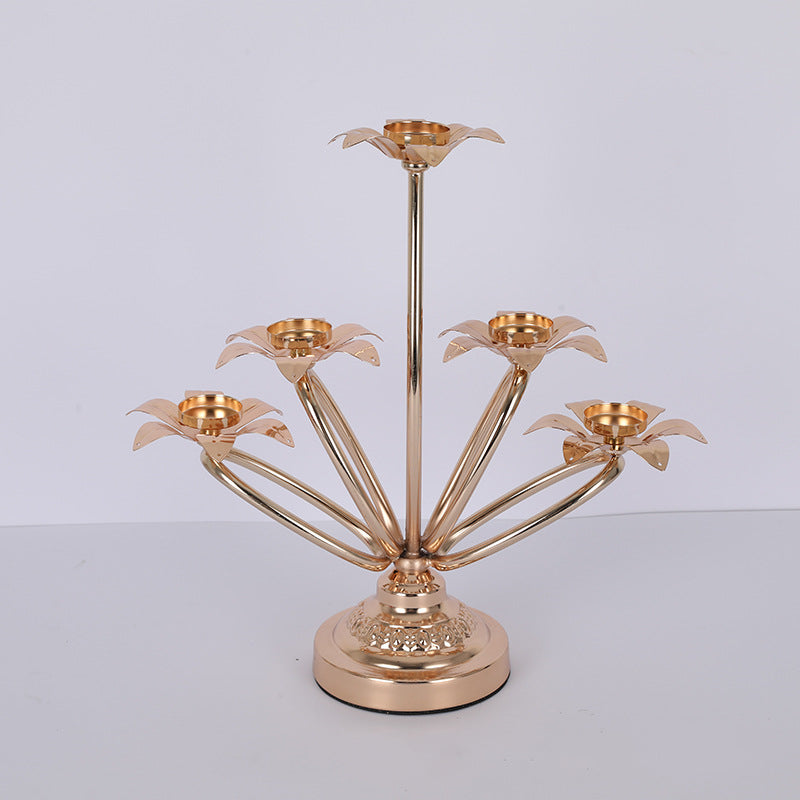 Candleholders - 5-Arms Lotus Flower