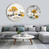 Clock Circle Crystal Porcelain Abstract Wall Hanging