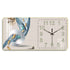 Rectangular Landscape Crystal Porcelain Clock Wall Hanging