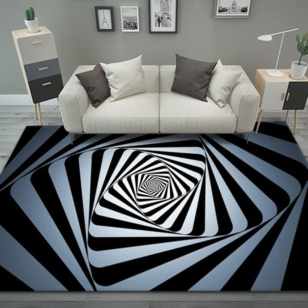 Living Room Designer Carpets - Blue Abstract designs