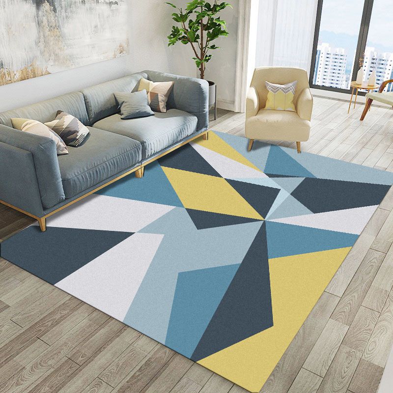 * Living Room Designer Carpets - Blue Abstract