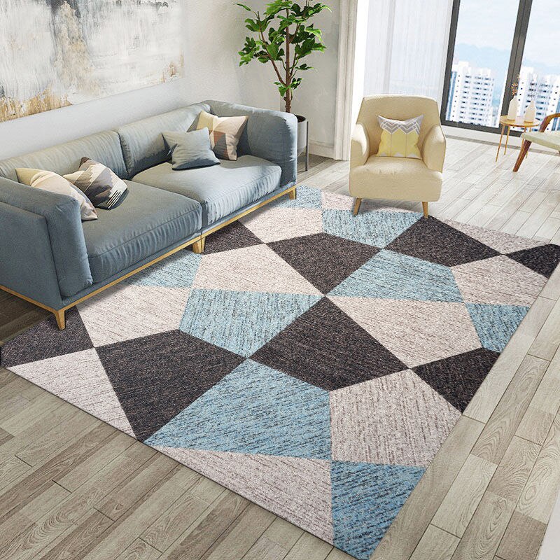 * Living Room Designer Carpets - Blue Abstract