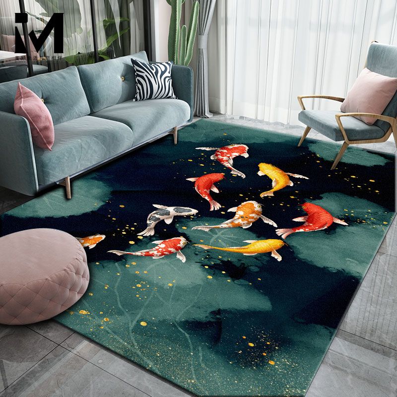 Living Room Designer Carpets - Koi Fish