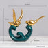 Abstract Ornaments ?? - ! Abstract European Love Bird Ceramic Sculpture Ornaments Home Livingroom Desktop Furnishing Crafts Store Coffee Table Figurines Decoration