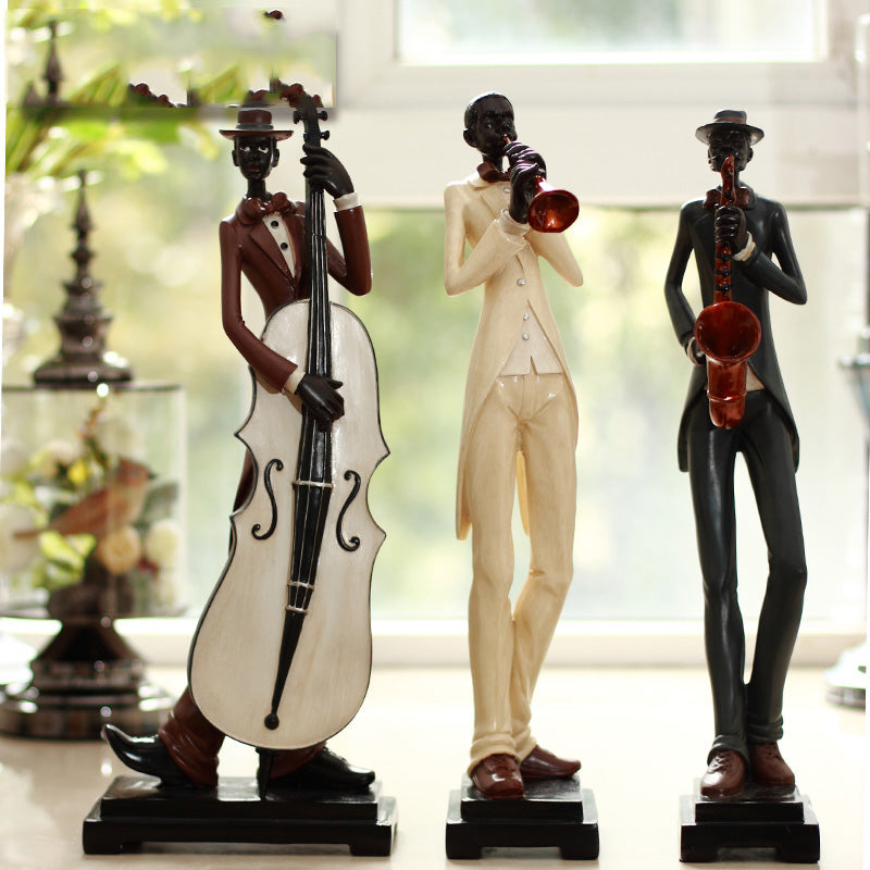 FINAL Music Band African figure sculpture decoration