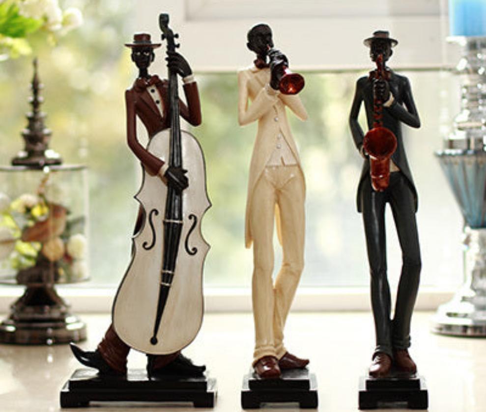 FINAL Music Band African figure sculpture decoration