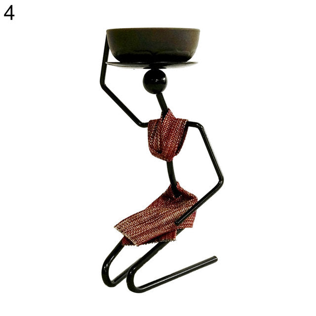 Candle Holders -  African Women Iron Rack