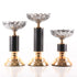 Candle Holders - Crystal Glass Metal