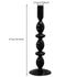 Candleholder -  Black Glass Flower Vase