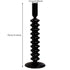 Candleholder -  Black Glass Flower Vase