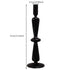 Candleholder -  Black Glass Flower Vase