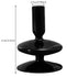 Candleholder -  Black Glass Flower Vase