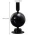 Candleholder -  Black Glass Flower Vase