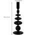 Candleholder -  Black Glass Flower Vase