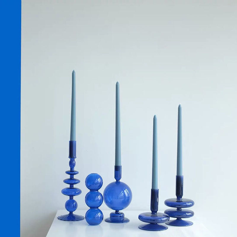 Candleholders - Blue Vase Glass Container