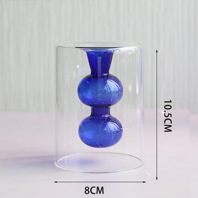 Candleholders - Blue Vase Glass Container