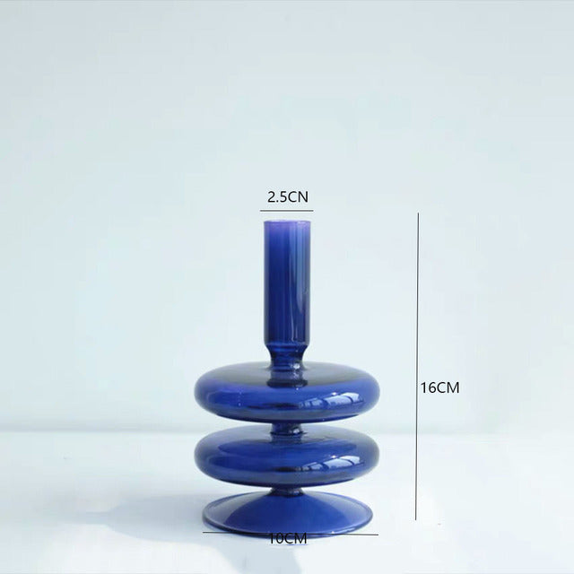 Candleholders - Blue Vase Glass Container