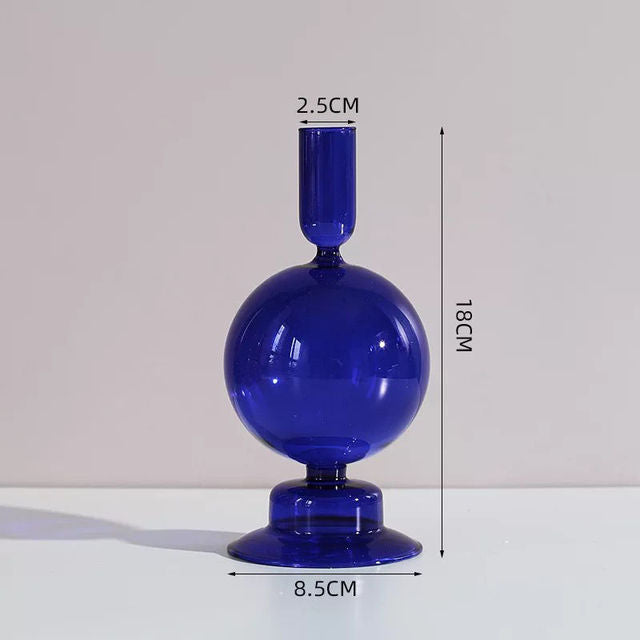 Candleholders - Blue Vase Glass Container