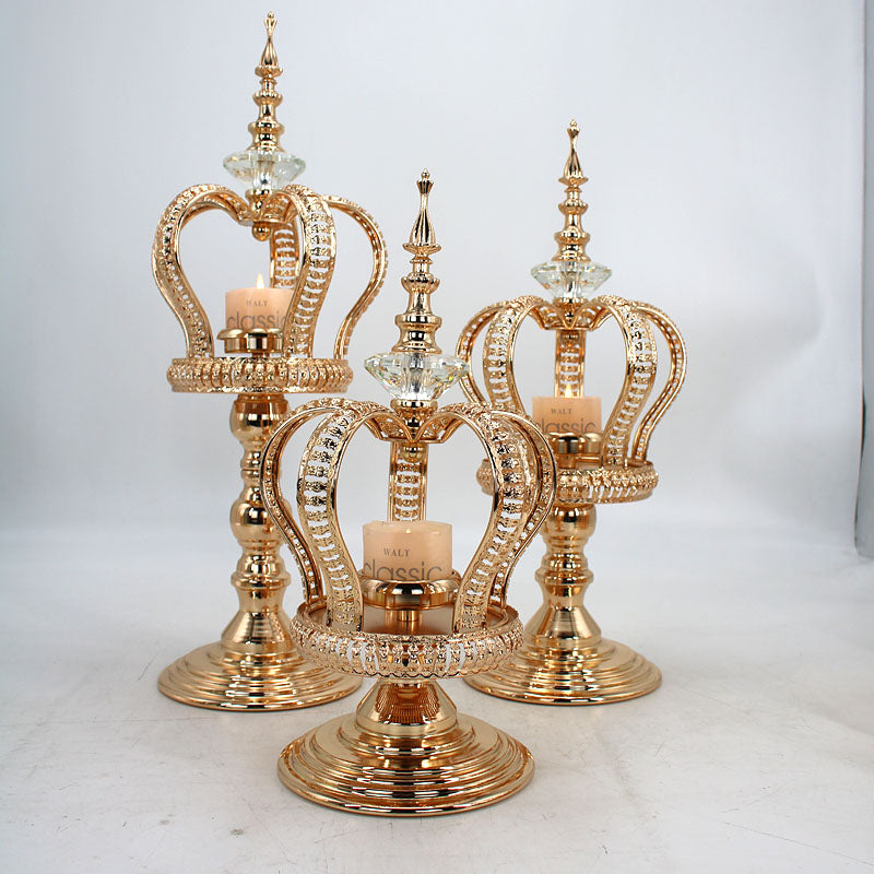 Candleholder - Gold Crown Shape