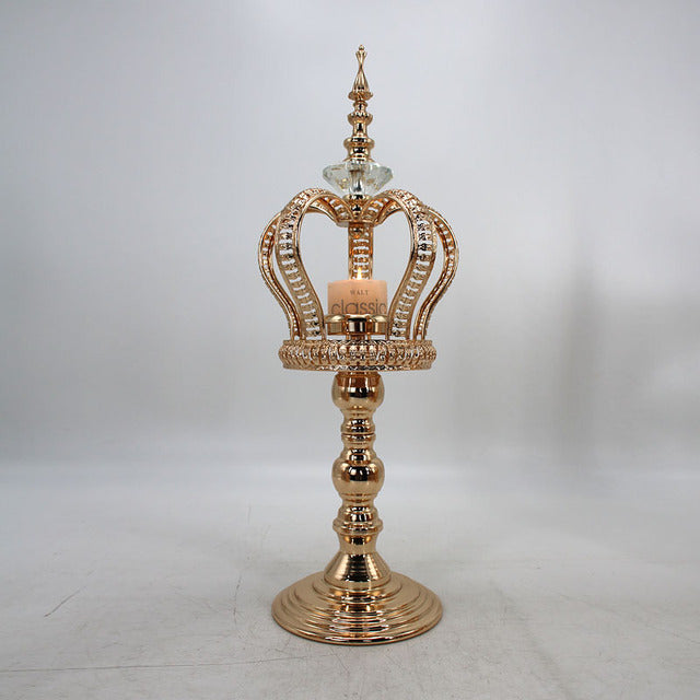 Candleholder - Gold Crown Shape