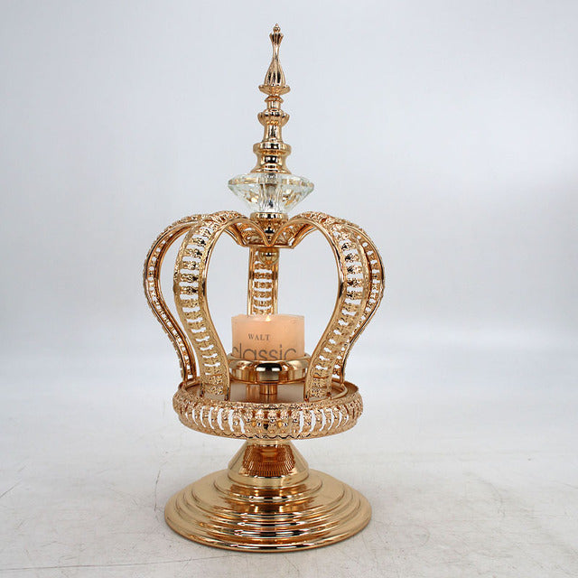 Candleholder - Gold Crown Shape