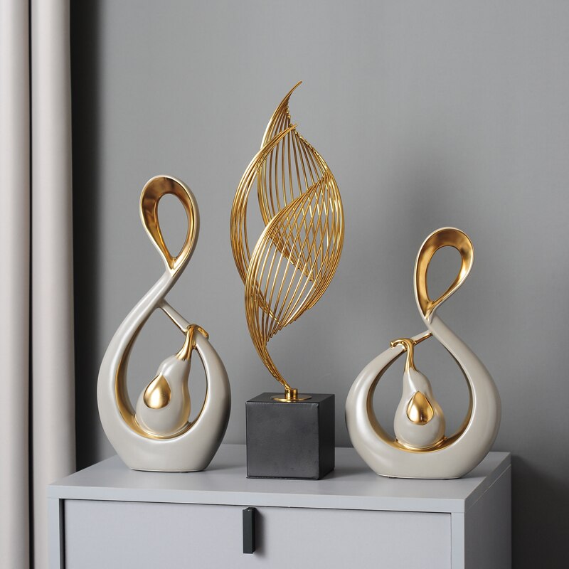 Abstract Ornaments - European Abstract Phoenix Ceramic Statue Accessories