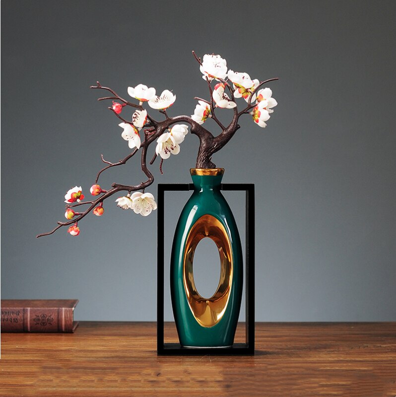 Hollow Donut Oval Vase -   Flower Potted Ornaments