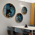 Different Size 3PC Circle Canvas / Crystal Porcelain / LED Wall Art Lamp Abstract Wall Hanging