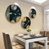 Different Size 3PC Circle Canvas / Crystal Porcelain / LED Wall Art Lamp Abstract Wall Hanging