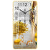 Rectangular Vertical Crystal Porcelain Clock Wall Hanging
