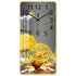 Rectangular Vertical Crystal Porcelain Clock Wall Hanging