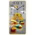 Rectangular Vertical Crystal Porcelain Clock Wall Hanging