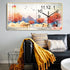 FINAL Rectangular Landscape Crystal Porcelain Clock Wall Hanging