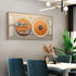 Rectangular Landscape Crystal Porcelain Clock Wall Hanging