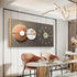 Rectangular Landscape Crystal Porcelain Clock Wall Hanging