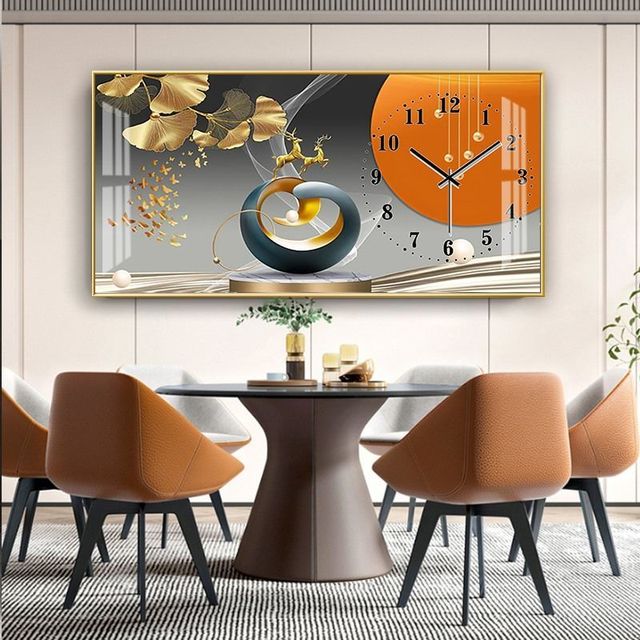 FINAL Rectangular Crystal Porcelain Clock Wall Hanging