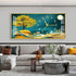 FINAL Rectangular Landscape Crystal Porcelain Clock Wall Hanging