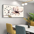 Rectangular Landscape Crystal Porcelain Clock Wall Hanging
