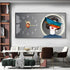 FINAL Rectangular Landscape Crystal Porcelain Clock Wall Hanging