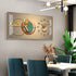 Rectangular landscape Crystal Porcelain Clock Wall Hanging