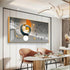 Rectangular landscape Crystal Porcelain Clock Wall Hanging