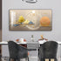 Rectangular landscape Crystal Porcelain Clock Wall Hanging