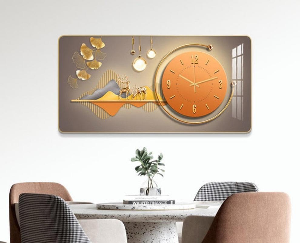 FINAL Rectangular Crystal Porcelain Clock Wall Hanging