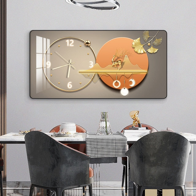 FINAL Rectangular Crystal Porcelain Clock Wall Hanging