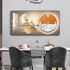 Rectangular Landscape Crystal Porcelain Clock Wall Hanging