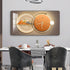 Rectangular Landscape Crystal Porcelain Clock Wall Hanging